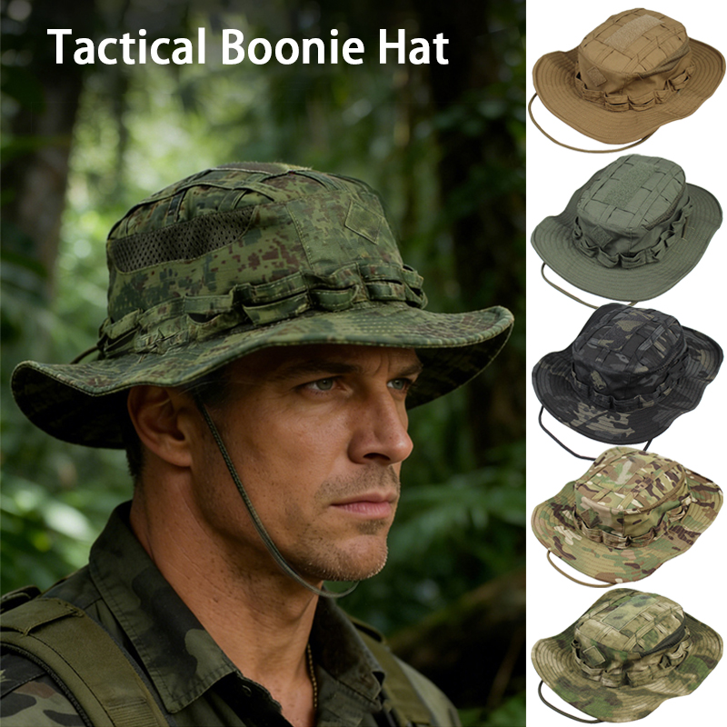 Boonie Hat Tactical - Tactical Camouflage Fisherman Hat Outdoor Climbing