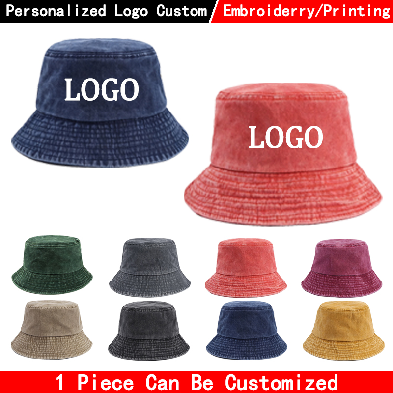 Custom Logo Denim Bucket Hat F - Bucket Hat Cotton review and price