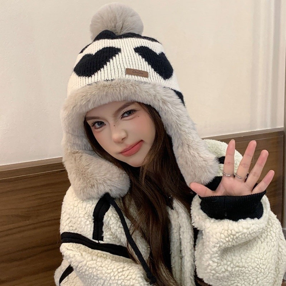 Polyester Heart Pattern Ear Fl - Trapper Hat Ear Flap review and price